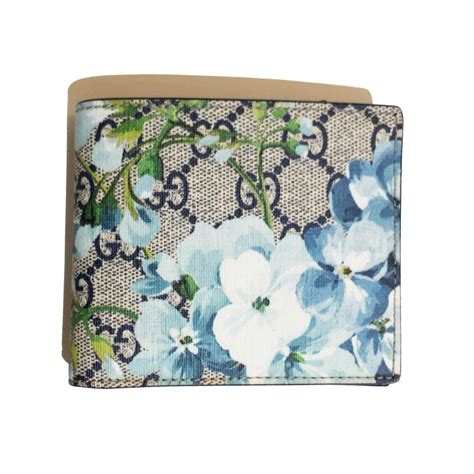 gucci blue floral wallet mens|where to buy gucci blooms.